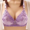 New embroidered underwear cross-border ladies thin cotton bra middle-aged and elderly ladies bra without underwires.