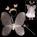 Butterfly Wings Girl'S Fairy Princess Glitter Butterfly Party Costume Wings Wand Headband - Spiderman Dress.