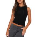 Women Skim Dupes Tank Tops Strechy Sleeveless Cropped Vest Tee Shirts Slimt Fitted Going Out Teen Girls Aesthetics Streetwear.