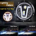 1pcs 12V/24V Motorcycle Headlight 7 Inch V-shape LED Headlight with Turn Signal Lights DRL Hi/Lo Beam Replacement for Jeep Wrangler JK JKU CJ LJ TJ Hummer H1 H2. 