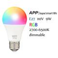 Smart Home 9W RGBCW Smart Light Bulb Smart Wifi Bulb Dimming E27/B22 LED Light Bulb Voice Control Work With Alexa Google Home. 