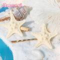 Starfish Hairpins Vintage Seashell Hairpin Set Stylish Anti-slip Stainless Side Clips for Women's Hair Lightweight Exquisite Hair Accessories Sweet Hair Clips. 