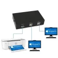Printer Sharing Switch Hub For 2 Pc - 1 Printer-Black - Usb Hub - Efficient Printing Solution For Any Season. 