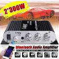 600W DC12V Car bluetooth Stereo Amplifier 2.1 Channel Subwoofer Power Amplifier bluetooth Audio Amp for Home Receiver Karaoke Car.