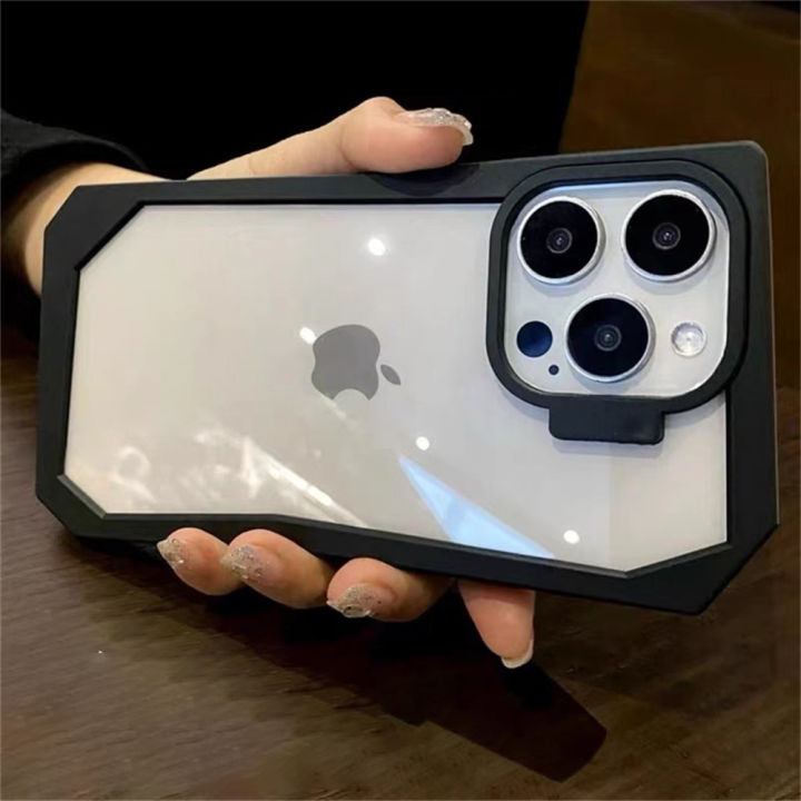 HOCE%20Irregular%20Bumper%20Clear%20Phone%20Cases%20For%20iPhone%2017%2016%2015%2014%2013%2012%2011%20Pro%20Max%2014%2015%2016%20Plus%20X%20XS%20Max%20Case%20Armor%20Hard%20PC%20Back%20Shockproof%20Soft%20Cover%20-%20Image%204