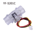 4-point transparent flow sensor turbine flowmeter water sensor water flow meter YF-S201C. 