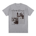 slowdive Men's clothing short sleeved pure cotton T-shirt Men's fashion breathable minimalist T-shirt Japanese anime pattern. 