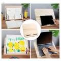 Portable Book Stand Organizer, Durable Bookstand ,Adjustable Wood, Book Holder for Recipes Office Textbooks Kitchen Cookbooks , 28cmx20cm. 