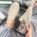 Men's Summer Linen Breathable Casual Flats Shoes Mens Espadrilles Loafers Fashion Boy Canvas Shoes Fisherman Driving Footwear.