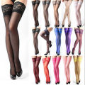 Long Stockings Black Lace Cosplay Costume Accessories Sheer Hollow Mesh Pantyhose Fish Net Socks High Wlastic Fashion Amour zii.