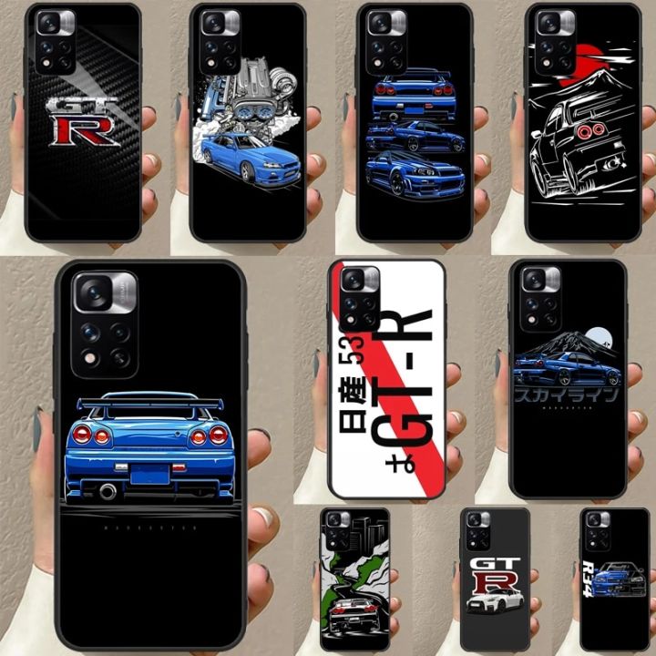 JRM Skyline GTR R34 For Redmi 10 9C 10C 12C Cover For Xiaomi Redmi Note 12 Pro 10 9 8 11 Pro 9S 10S 11S 12S Case