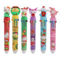 10Colors Ballpoint Pen Cartoon Bear 0.5mm Colorful Ink Gel Pens Silicone Kawaii Pens School Office Supplies Stationery.
