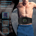 EMS Electric ABS Abdominal Belt Smart Body Massager Fitness Massage Belts Equipment Black for Home Gym.