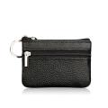 Mini Multi-color Genuine Leather Small Coin Purse Light Top Layer Cowhide Zipper Key Case Solid Color Coin Loose Money Bag. 