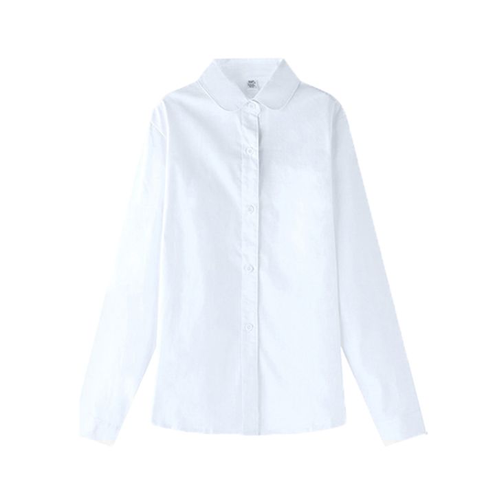 Girls%20School%20Blouse%20Shirt%20Long%20Sleeve%20White%20Shirt%20Sky%20Blue%20Formal%20Blouse%20Top%20For%20Student%20Ages%204-15%20Years%20Tops%20Children%20Clothes%20-%20Image%204