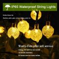 Solar String Lights Outdoor 8 Modes Waterproof Crystal Ball Solar Powered Fairy String Light Globe Lamp For Garden Patio Party. 
