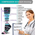 New Compression Stockings Varicose Veins Medical Nursing Blood Circulation Pregnancy Edema Diabetes Knee High Socks 20-30 Mmhg.