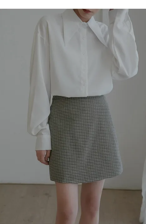 Women%20White%20Pointed%20Collar%20Shirt%20Solid%20Color%20Full%20Sleeve%20Shirt%20Women%20Safari%20Style%20Spring%20Summer%20New%20Temperament%20Lightweight%20Lq22%20-%20Image%208