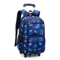 Kids School Bag With Wheels Rolling Backpack for Boy Wheeled School Bag 6 Wheels Trolley Bookbag Carry on Luggage with Lunch Bag. 