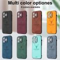 Deer A Bold Attempt is Half Success Leather Case For iPhone 11 12 13 14 Pro Max Magsafe Magnetic Wireless Charging vehicle Cover.