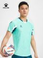 KELME Men's Football Uniform Soccer Jerseys Custom Men Tracksuit Sportswear Short Sleeves Jersey Soccer Shorts Suit 9151ZB1004.