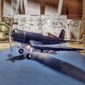 1/48 4D F4U Pirate Corsair Fighter Model Assemble Plane Model Airplane Aircraft Blocks Building Toys.