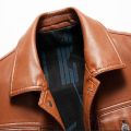 Spring New Men Lapel Leather Jacket Single Breasted Business Casual Coat Autumn Winter Male Fashion Motorcycle Pocket Outerwear. 