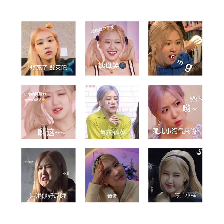 60%20Zhang%20Pu%20Caiying%20Facial%20Expression%20Bag%20Sticker%20Cute%20South%20Korean%20Girl's%20Team%20Ros%C3%A9%20Phone%20Case%20Decoration%20Self-Adhesive%20Stickers%20Wholesale%20-%20Image%205