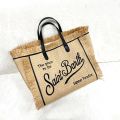Saint Barth Brand Women's Bag 2024 Trend Tassel Street Tote Bags Embroidered Letter Straw Beach Bag Casual Bolsas Large Handbag. 
