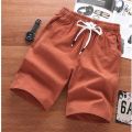 Cotton Linen Shorts Men's Korean Shorts Men's Summer Leisure Fifth Pants Men's Loose plus Size Beach Pants Summer.