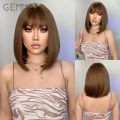 Short Straight Bob Black Wig Synthetic Natural Hair Wigs for Black Women Afro Middle Part Cosplay Daily Use Heat Resistant Fibre.