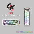 GamaKay LK67 Wired Bluetooth 2.4GHz Triple Mode Keyboard Customized Kit RGB Hot Swappable 65% Programmable Keyboard Kit PCB Mounting Plate Case with Rotate Button. 