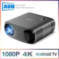 AUN AKEY9S Autofocus Android Projector 64GB ROM Full HD Native LED Home Theater Projectors 4k Video Beamer 1080P Bluetooth WIFI Smart TV.