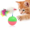 Pet Cat Toy Mimi Favorite Fur Mouse Tumbler Kitten Cat Toys Plastic Feather Play Balls for Catch Cats Supplies. 