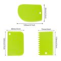 3pcs/set Plastic Dough Knife Baking Pastry Tools Icing Fondant Scraper Decorating Plain Smooth Spatulas Cutters Cake Tool.
