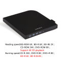 USB 3.0 Type-C Blu-Ray Drive External DVD Recorder BD-RE CD/DVD RW Writer Rewriter Portable ODD HDD Burner Drive for Windows/ Mac OS.
