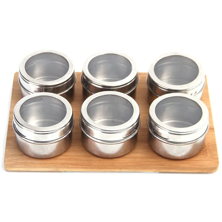 LMETJMA%20Magnetic%20Spice%20Jars%20With%20Wall%20Mounted%20Rack%20Stainless%20Steel%20Spice%20Tins%20Spice%20Seasoning%20Containers%20With%20Spice%20Label%20KC0305%20-%20Image%204