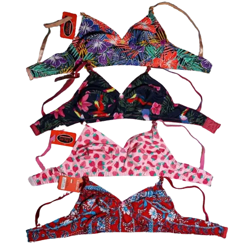 3pcs Multicolor Printed Bra Set - ED main image 0