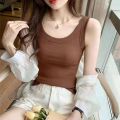 Shiman Lady Summer Outer Wear Inner Wear Base White2023New Thread Cover Supernumerary Anti-Exposure Vest. 