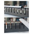 2X 1U Cable Management Horizontal Mount 19 Inch Server Rack , 12 Slot Metal Finger Duct Wire Organizer with Cover. 