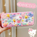 Cute cartoon cream glue handmade DIY stationery box pencil case children's handmade homemade creative pencil case material pack. 
