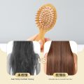 MIni Anti-Static Wood Hair Brush with Extendable Comb Design for Healthy Scalp Care.