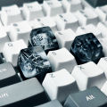 Mechanical keyboard personality keycaps translucent resin Great Wall Snow Mountain Valley Gulou ink wind keycaps.