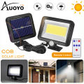 Auoyo 56 LED Solar Powered PIR Motion Sensor Solar Light Waterproof Outdoor Garden Security Wall Lamp Light.