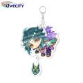 Genshin Pendant Double Sided Anti Scratch Cartoon Anime Keyring. 