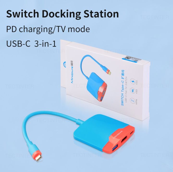 Usb 3.0 Hub Switch Dock Tv Dock For Nintendo Switch Portable Docking Station Usb C To 4k Hdmi-Compatible For Macbook Pro