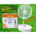 JOYKALY YG-737 AC/DC Rechargeable Lithium Battery Foldable & Movable Table Fan With Light. 