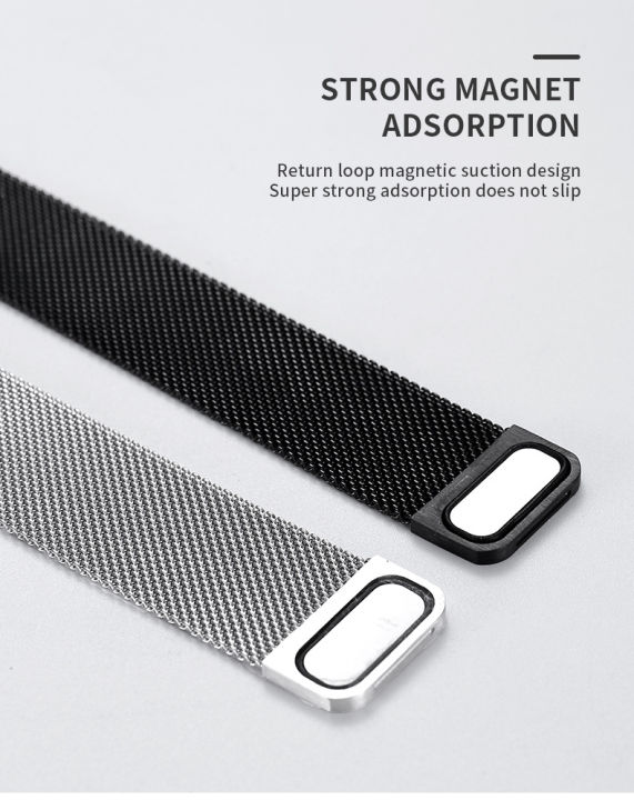 20mm%20Metal%20Chain%20Strap%20-20mm%20Magnetic%20Chain%20Universal%20Milanese%20Watchband%20Stainless%20Replacement%20Bracelet%20Metal%20Belt%20Wrist%20Band%20Strap%20for%2020mm%20Samsung%20,Amazfit,%20Xiaomi%20Watch%20ETC%20-%20Image%202