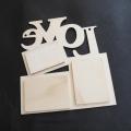 Hollow Love Wooden Family Photo Picture Frame White Base Art DIY Home Decor New. 