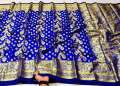 treditonal semi katan saree for women's without blause pise in multicolor looks.
